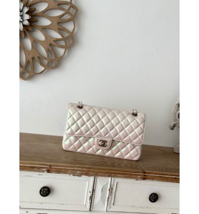 Chanel classic flap bag medium size 25.5X15X6cm iridiscent