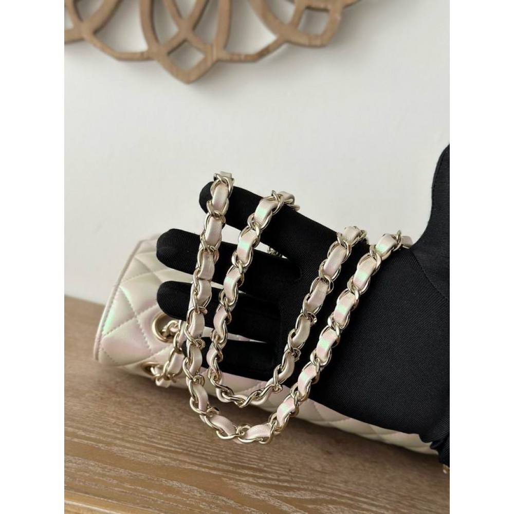 Chanel classic flap bag medium size 25.5X15X6cm iridiscent Bags