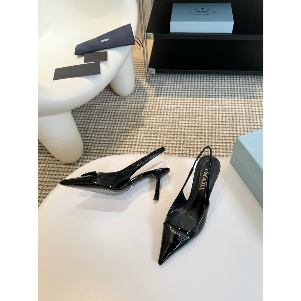 Prada Patent leather slingback pumps 7.5cm 35-42 Shoes