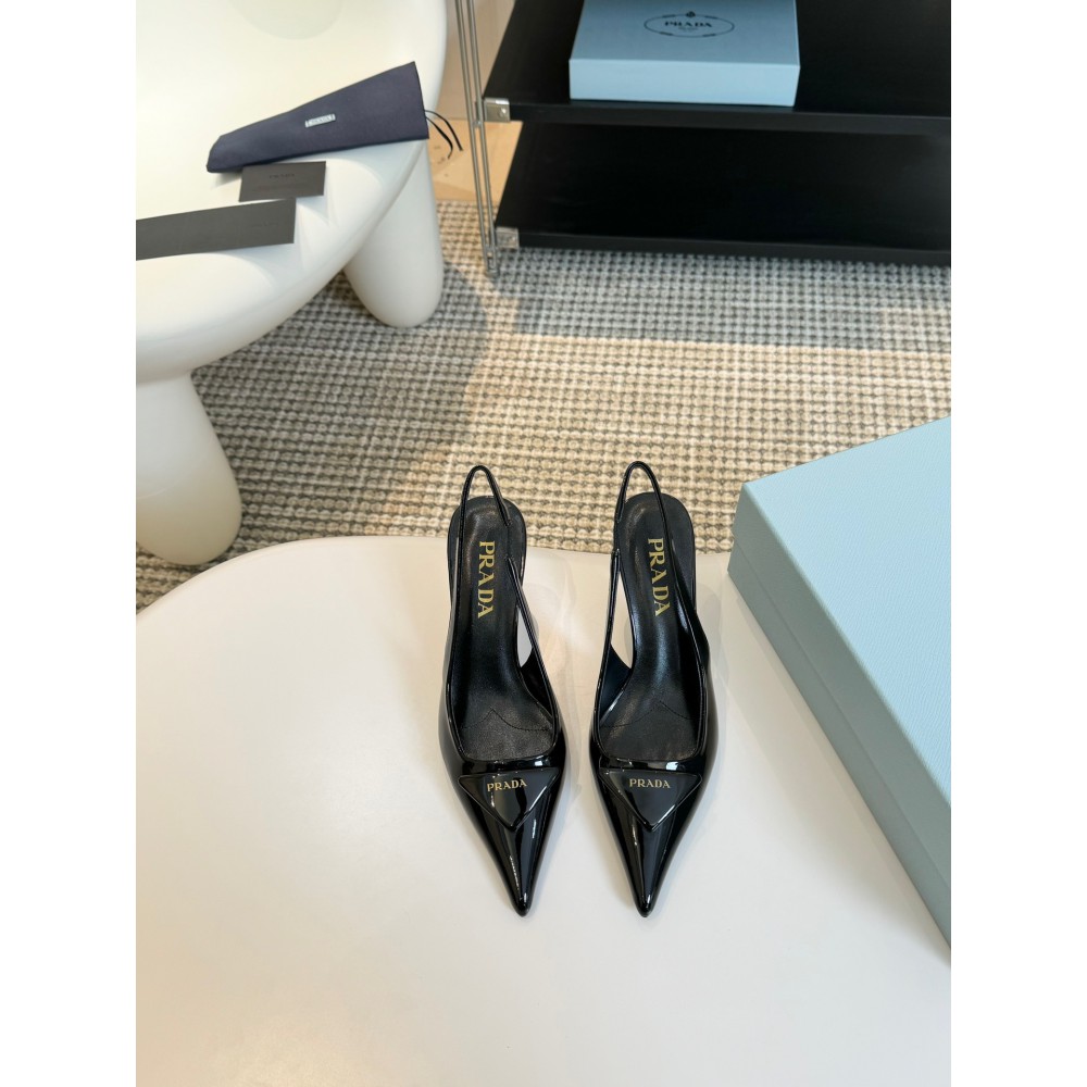 Prada Patent leather slingback pumps 7.5cm 35-42 Shoes