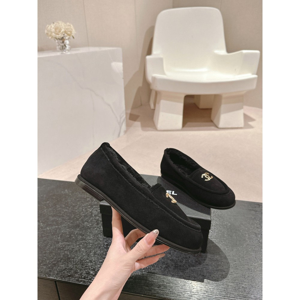 Chanel mocassins suede 35-41 shearling insole Shoes