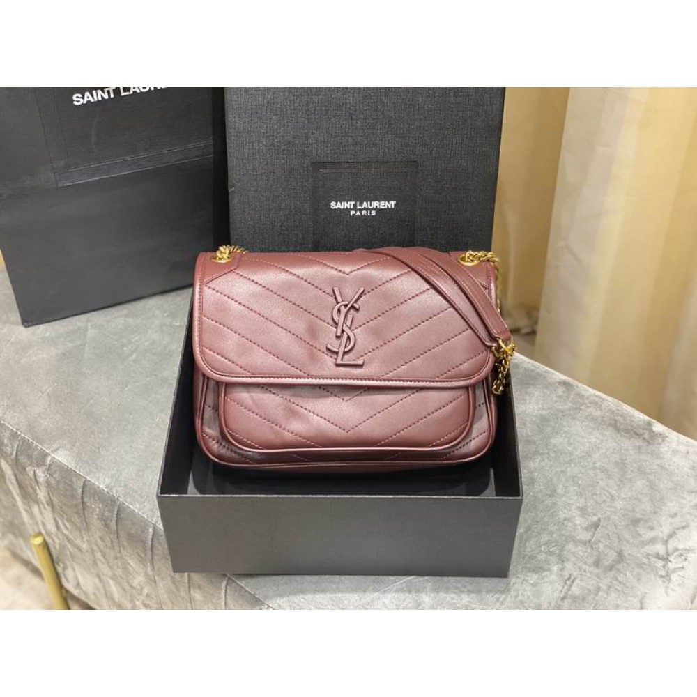 Ysl niki lampskin plain leather 28x20cm Bags