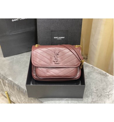 Ysl niki lampskin plain leather 28x20cm