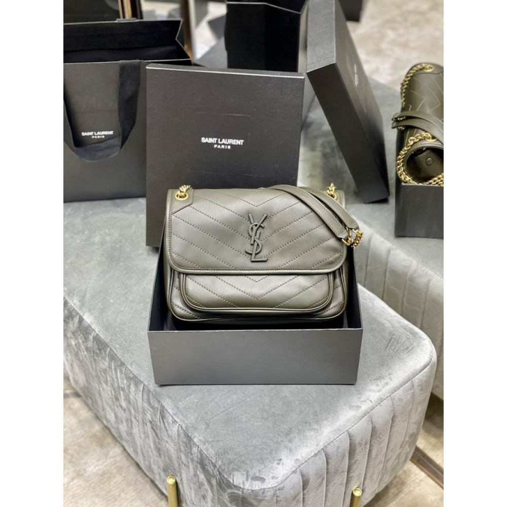 Ysl niki lampskin plain leather 28x20cm Bags