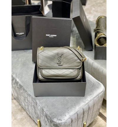 Ysl niki lampskin plain leather 28x20cm