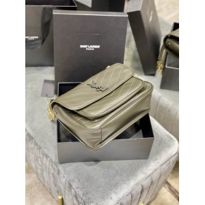 Ysl niki lampskin plain leather 28x20cm Bags