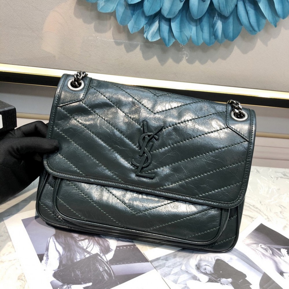 Ysl niki bag vintage leather 28x20cm Bags