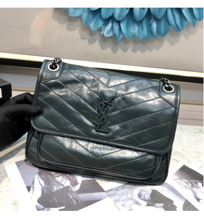 Ysl niki bag vintage leather 28x20cm