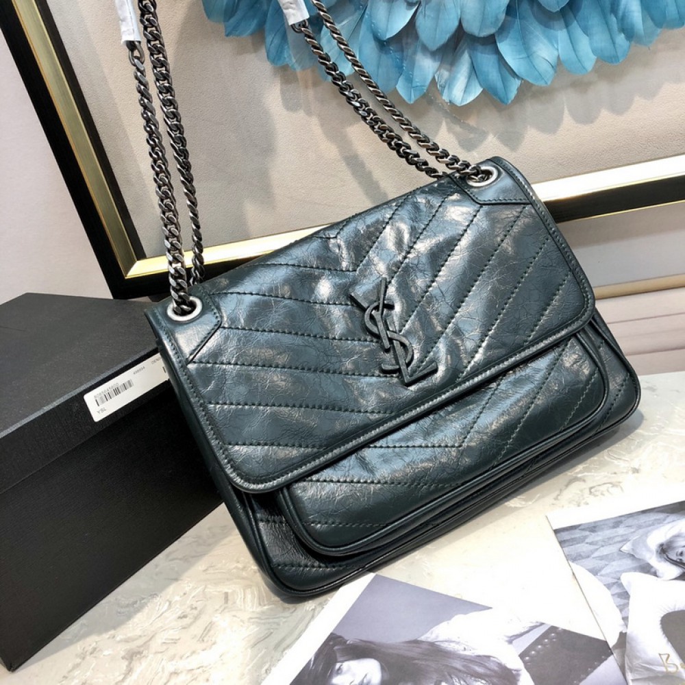 Ysl niki bag vintage leather 28x20cm Bags