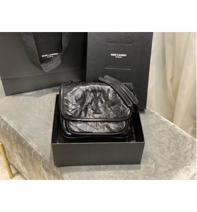 Ysl niki bag vintage leather 22x16.5x12cm