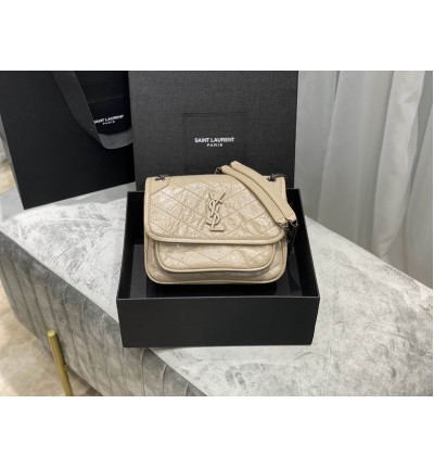 Ysl niki bag vintage leather 22x16.5x12cm