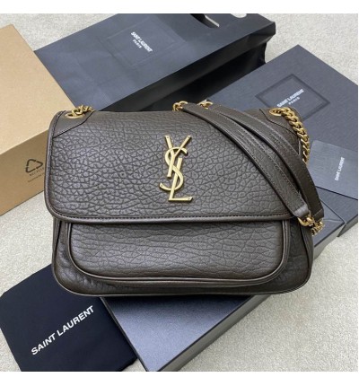 Ysl niki bag in grained lampskin 28x20cm