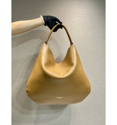 Prada large leather shoulder bag 43x45.5x11cm