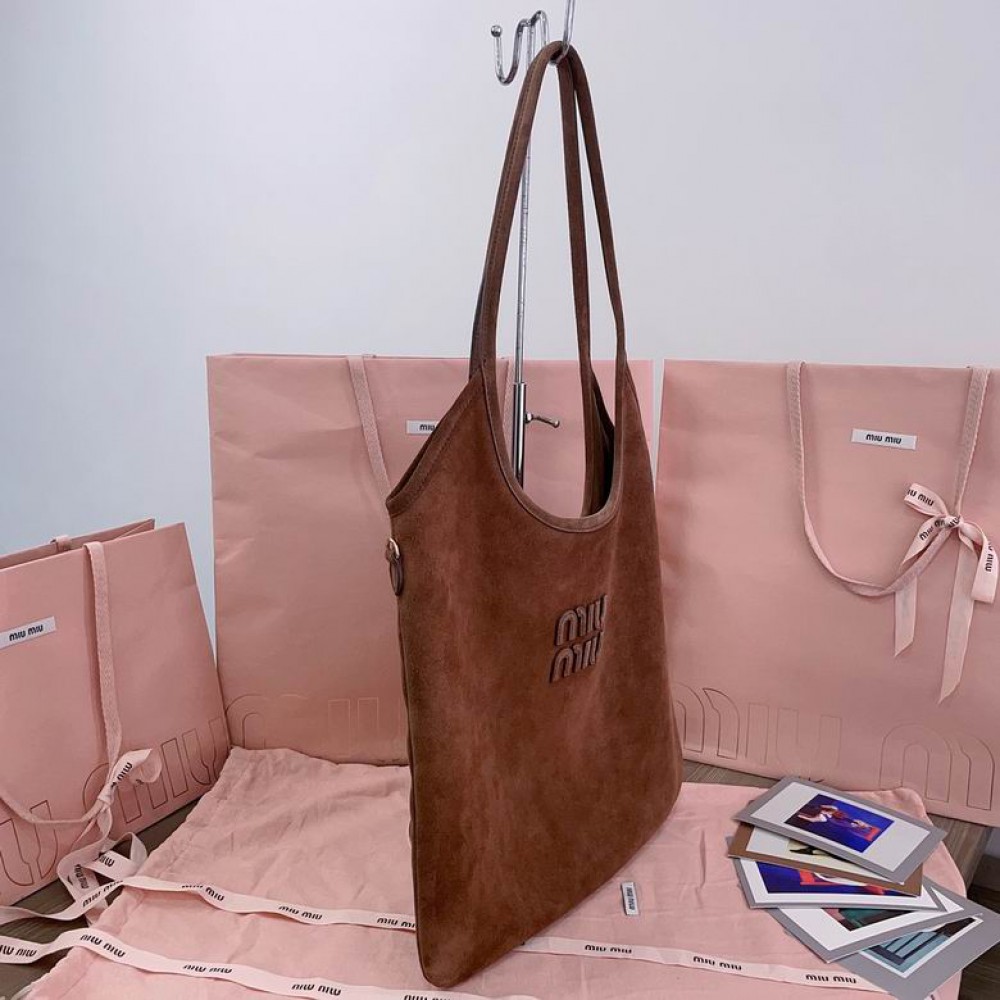 Miu Miu Ivy leather bag tote 35×40cm suede Bags