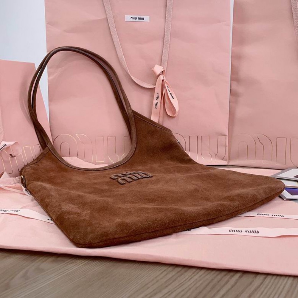 Miu Miu Ivy leather bag tote 35×40cm suede Bags
