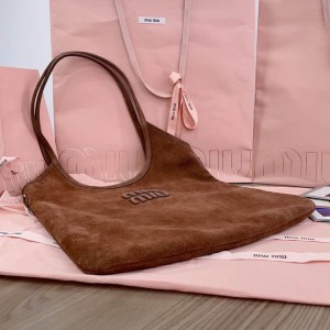 Miu Miu Ivy leather bag tote 35×40cm suede Bags