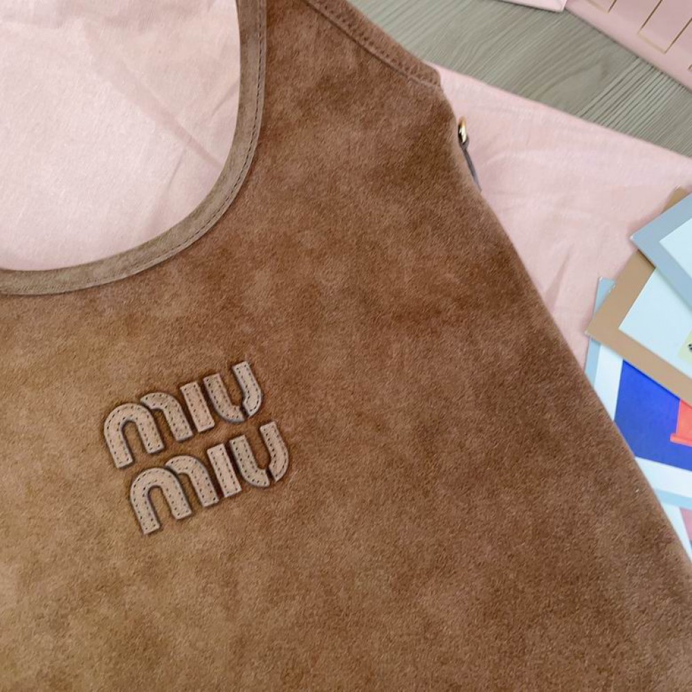 Miu Miu Ivy leather bag tote 35×40cm suede Bags