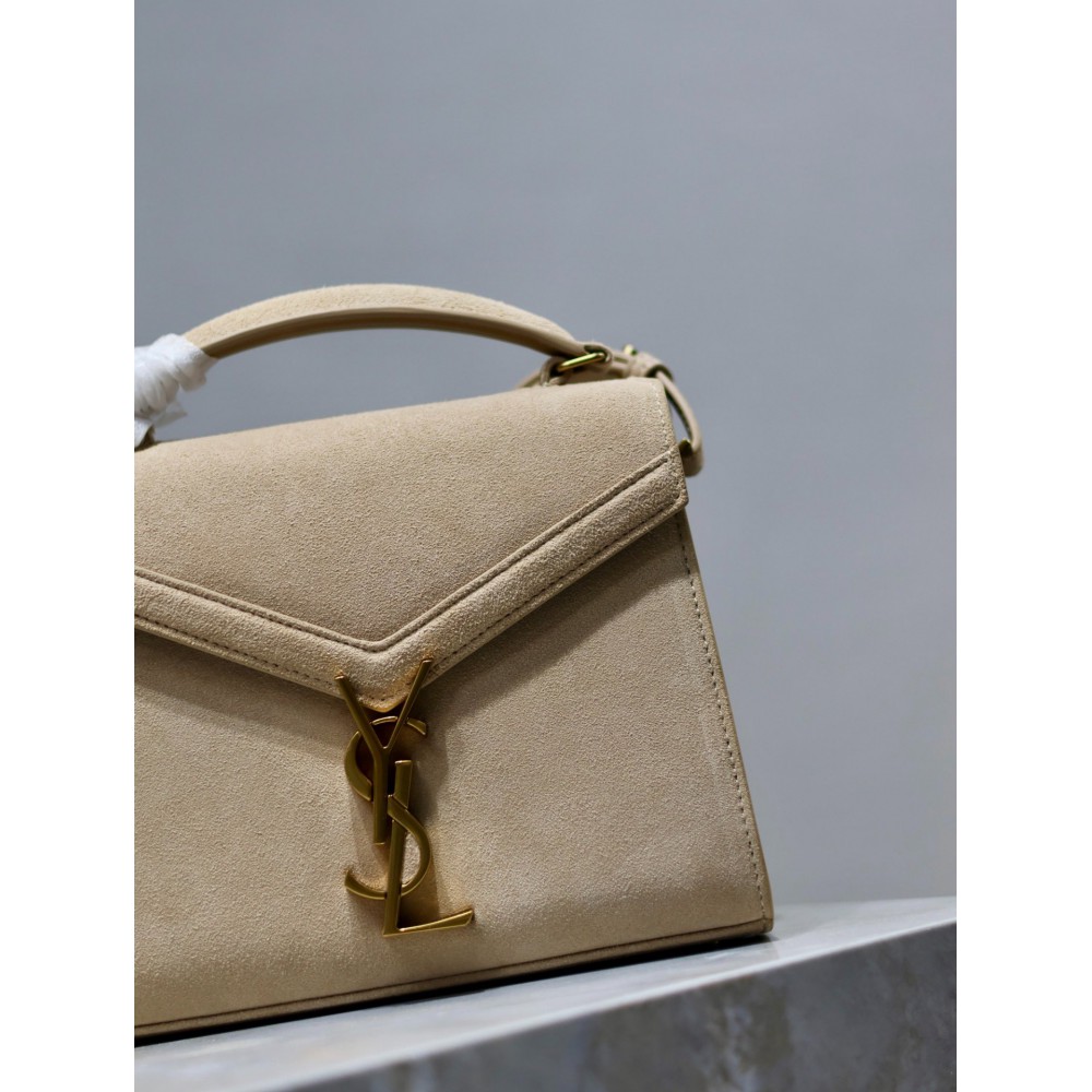 Ysl Cassandra MiniTop-Handle Crossbody Bag in Suede 20×16x7.5cm Bags