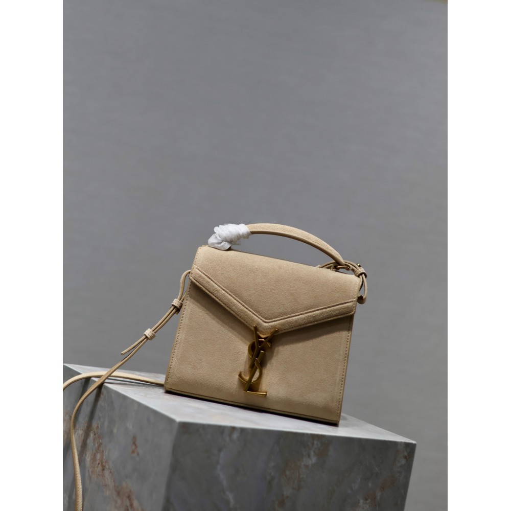 Ysl Cassandra MiniTop-Handle Crossbody Bag in Suede 20×16x7.5cm Bags