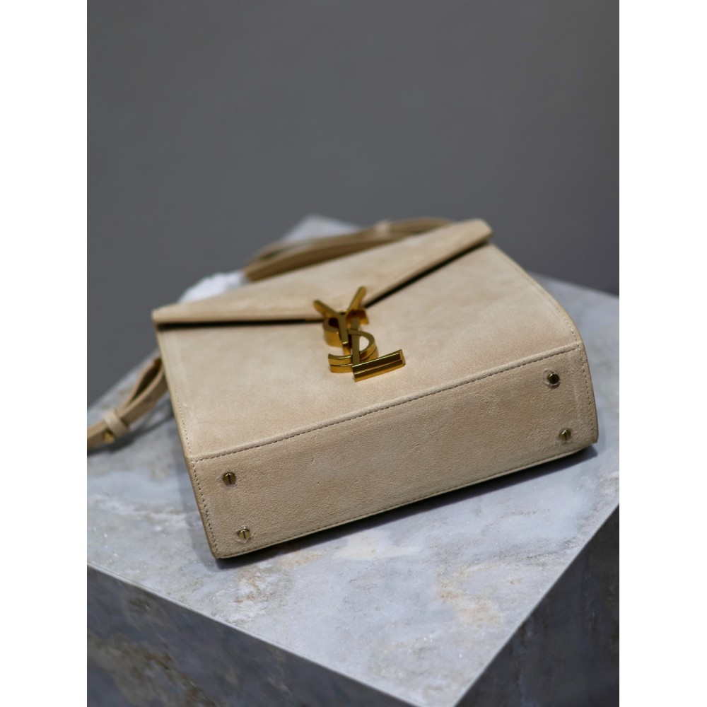 Ysl Cassandra MiniTop-Handle Crossbody Bag in Suede 20×16x7.5cm Bags