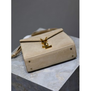 Ysl Cassandra MiniTop-Handle Crossbody Bag in Suede 20×16x7.5cm Bags