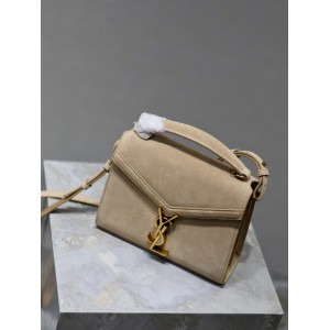 Ysl Cassandra MiniTop-Handle Crossbody Bag in Suede 20×16x7.5cm Bags