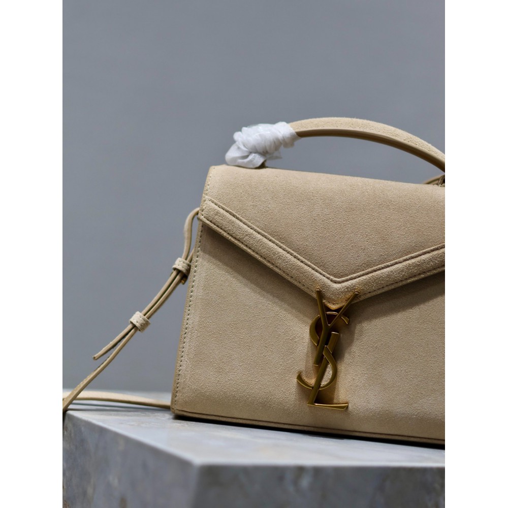 Ysl Cassandra MiniTop-Handle Crossbody Bag in Suede 20×16x7.5cm Bags