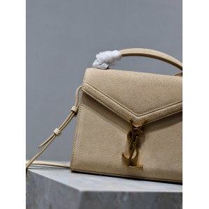 Ysl Cassandra MiniTop-Handle Crossbody Bag in Suede 20×16x7.5cm Bags