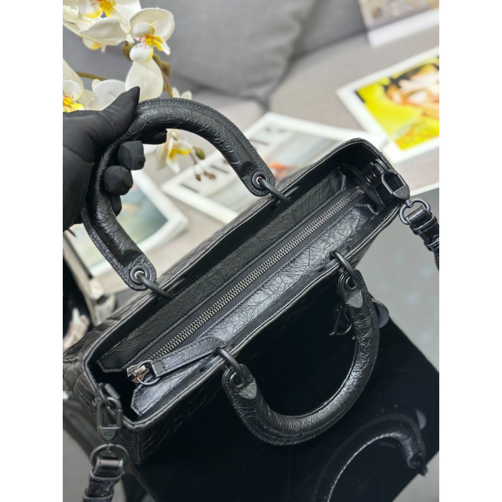 Dior Lady D-Sire bag Black Macrocannage Crinkled Calfskin 30 x 20 x 13 cm Bags