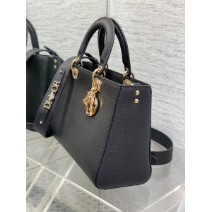 Dior Lady D-Sire bag Black Taurillon Leather 30 x 20 x 13 cm Bags