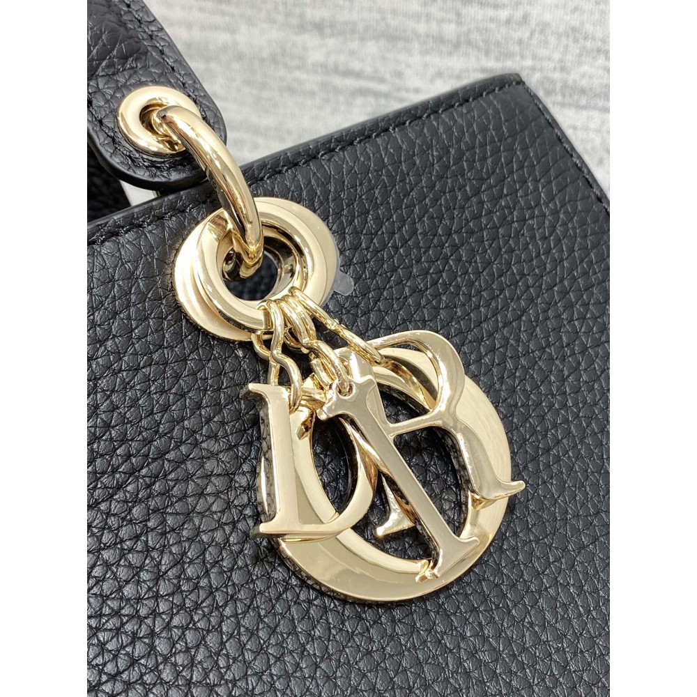 Dior Lady D-Sire bag Black Taurillon Leather 30 x 20 x 13 cm Bags