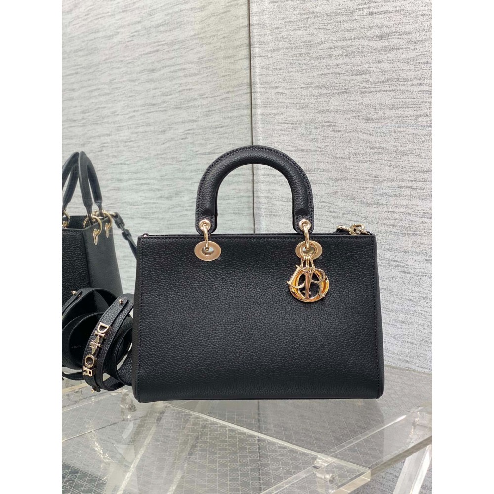Dior Lady D-Sire bag Black Taurillon Leather 30 x 20 x 13 cm Bags