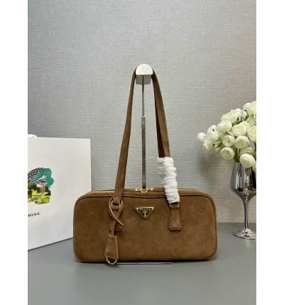 Prada bag 30x14x8.5 cinnamon suede