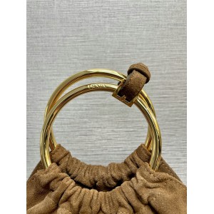 Prada cinammon suede bucket 15x19x8 Bags