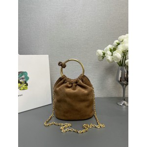 Prada cinammon suede bucket 15x19x8 Bags