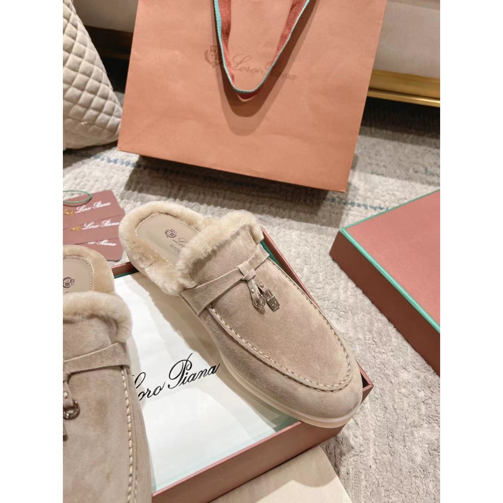 Loro Piana summer walks half slipper fur 35-45 Shoes