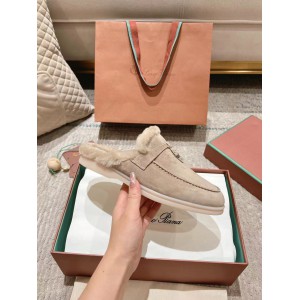 Loro Piana summer walks half slipper fur 35-45 Shoes