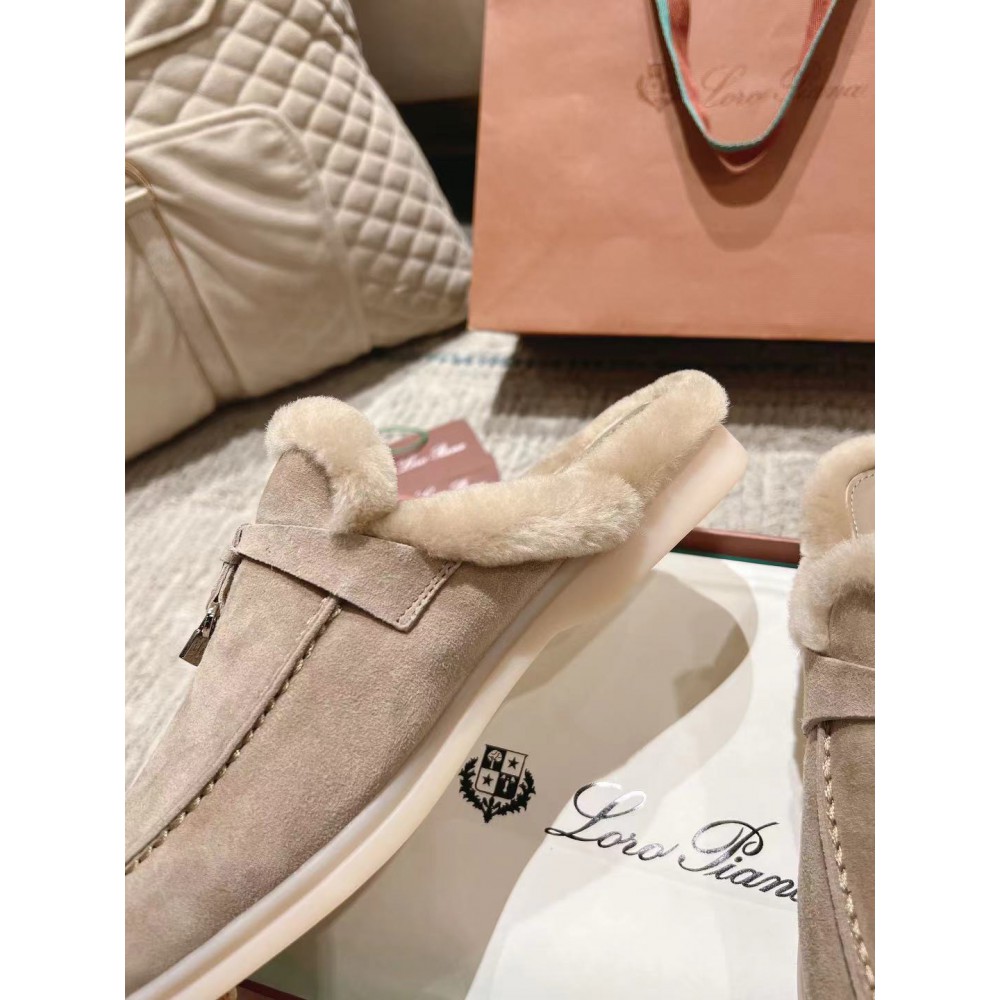 Loro Piana summer walks half slipper fur 35-45 Shoes