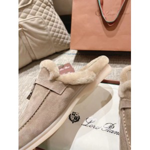 Loro Piana summer walks half slipper fur 35-45 Shoes