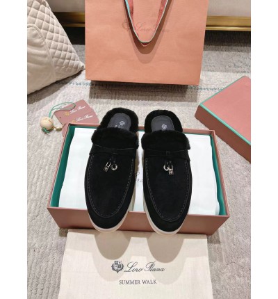 Loro Piana summer walks half slipper fur 35-45