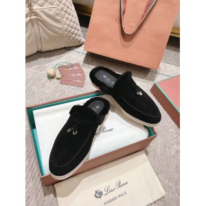 Loro Piana summer walks half slipper fur 35-45 Shoes