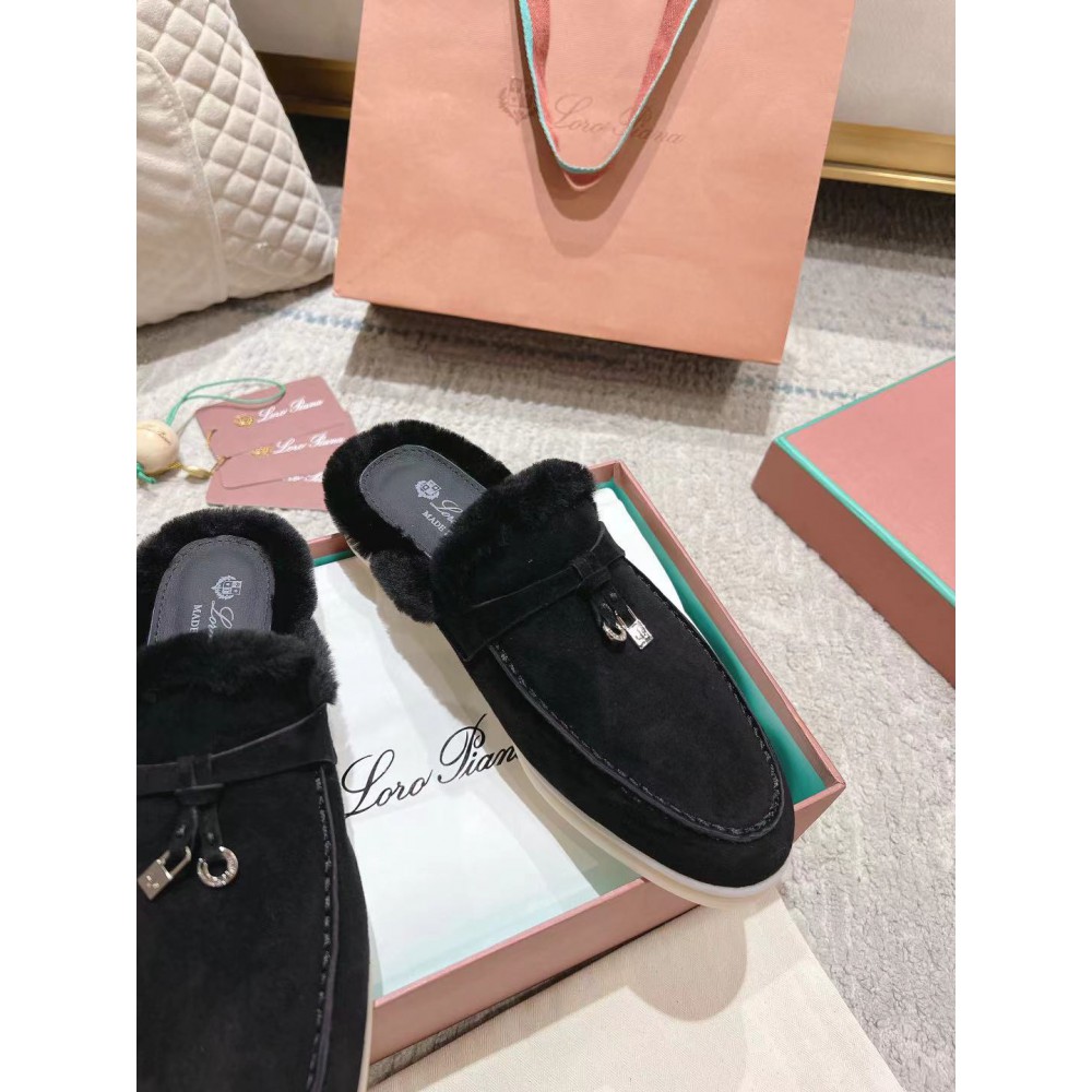 Loro Piana summer walks half slipper fur 35-45 Shoes