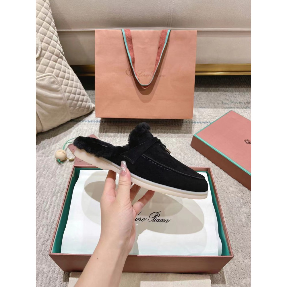 Loro Piana summer walks half slipper fur 35-45 Shoes