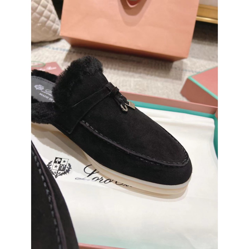 Loro Piana summer walks half slipper fur 35-45 Shoes