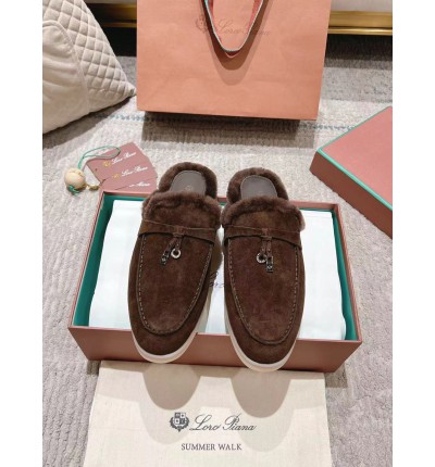 Loro Piana summer walks half slipper fur 35-45