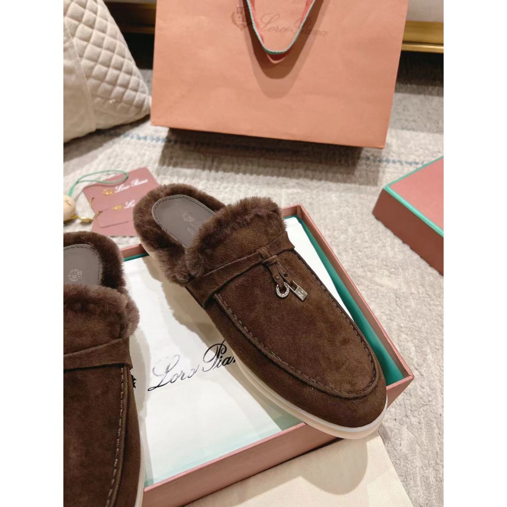 Loro Piana summer walks half slipper fur 35-45 Shoes