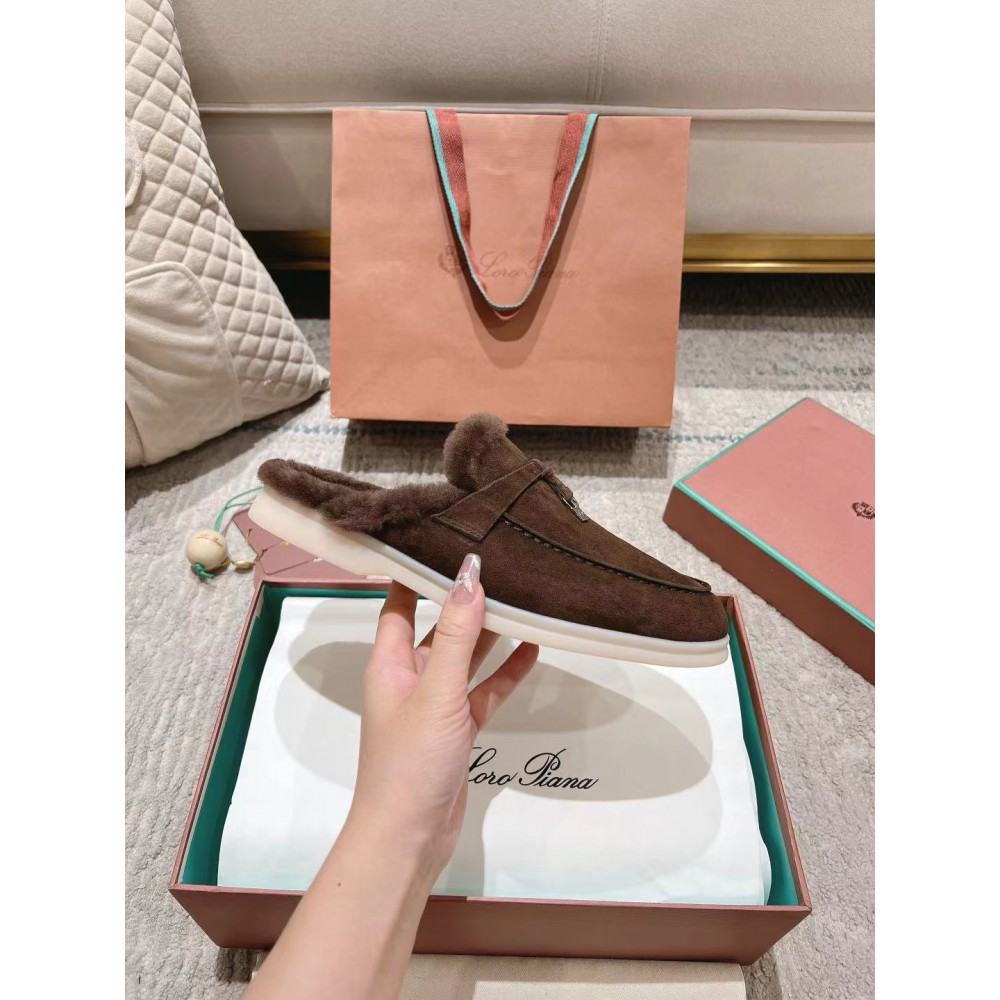 Loro Piana summer walks half slipper fur 35-45 Shoes