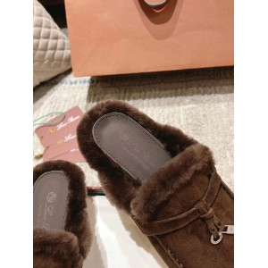 Loro Piana summer walks half slipper fur 35-45 Shoes