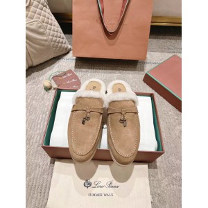 Loro Piana summer walks half slipper fur 35-45 Shoes