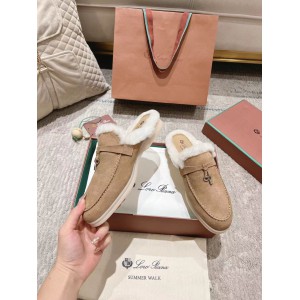Loro Piana summer walks half slipper fur 35-45 Shoes